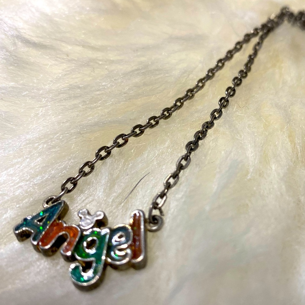 Name necklace with mouse- Angel